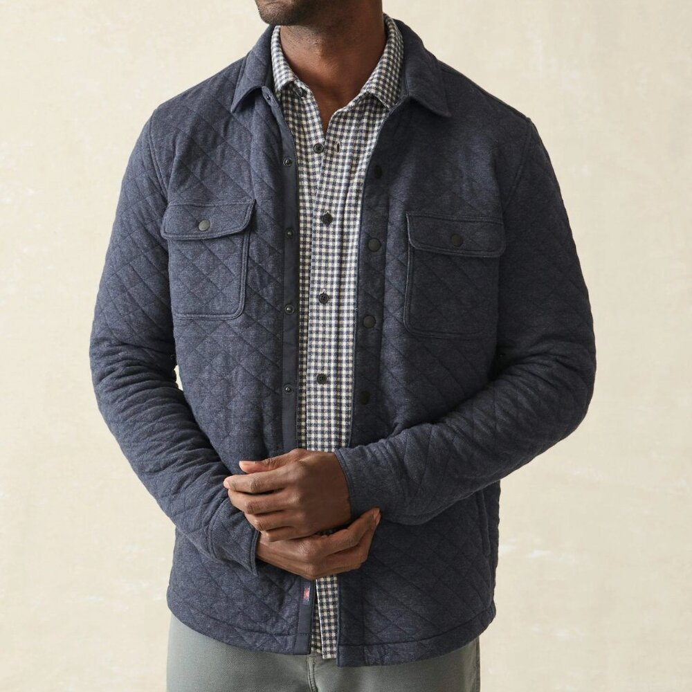 Faherty Epic Quilted Fleece Jacket - LT